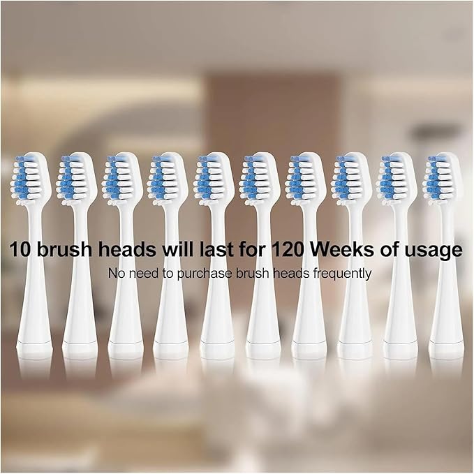 Toothbrush HeadsCompatible for Waterpik Electric Toothbrush Heads Replacement Oral Hygiene Clean Soft Bristle Nozzles 5-20pcs(20pcs Black)