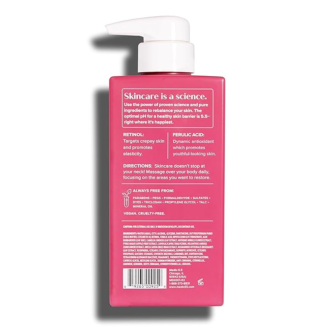 Medix 5.5 Glycolic Acid Exfoliating Body Wash + Retinol Age Rewind Body Treatment Cream + 3% Hyaluronic Acid Hydrating Serum Set