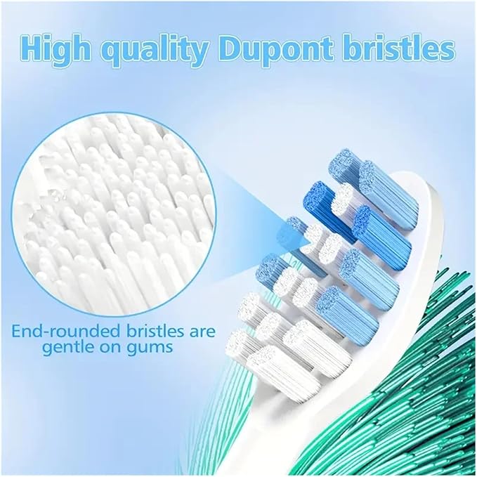 4/8/12/16Pcs Replacement Toothbrush Heads Compatible for with Philips Electric Brush Head 4100 6500 6100 7500 5300 1100(12pcs Green)