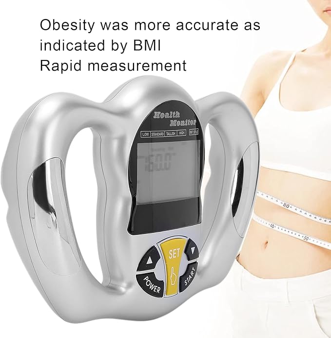 Handheld Body Fat Measuring Instrument BMI Meter Body Fat Tester Body Composition Smart Scale Analyzer Tracks Heart Health Vascular Age BMI Fat Muscle &amp Bone Mass Water
