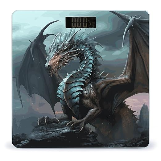 Digital Bathroom Scale for Body Weight Scale with Bright LCD Display High Accuracy Step-On Technology Auto On/Off Cool Dragon Digital Scales 400 Lbs /180kg