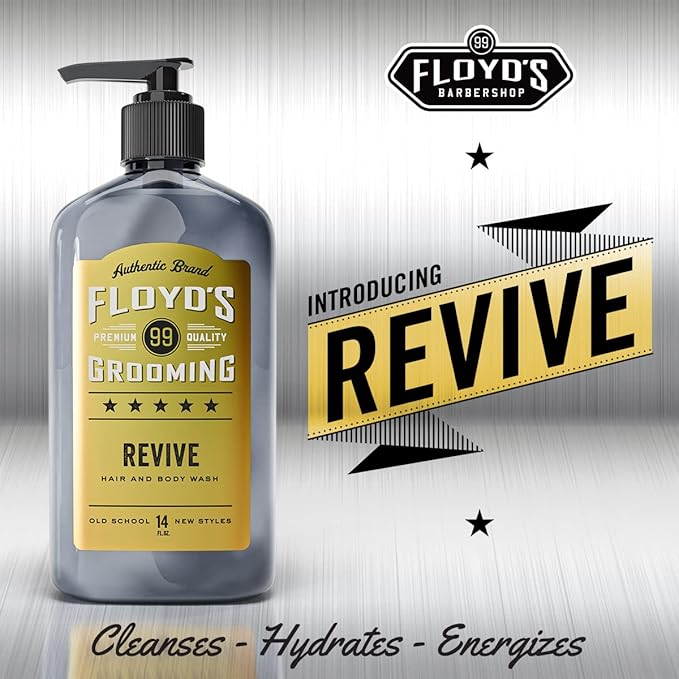 Floyd's 99 Revive 3 in 1 Men's Body Wash - Men's Shampoo Body Wash &amp Face Wash All-in One - Triple Action Formula - Moisturizing - 33 oz.