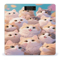 Cute Cat Weight Scale Large Digital Bathroom Scales with Bright LED Display Non Slip Digital Scale and Step On Fashion Weighing Machine for Body