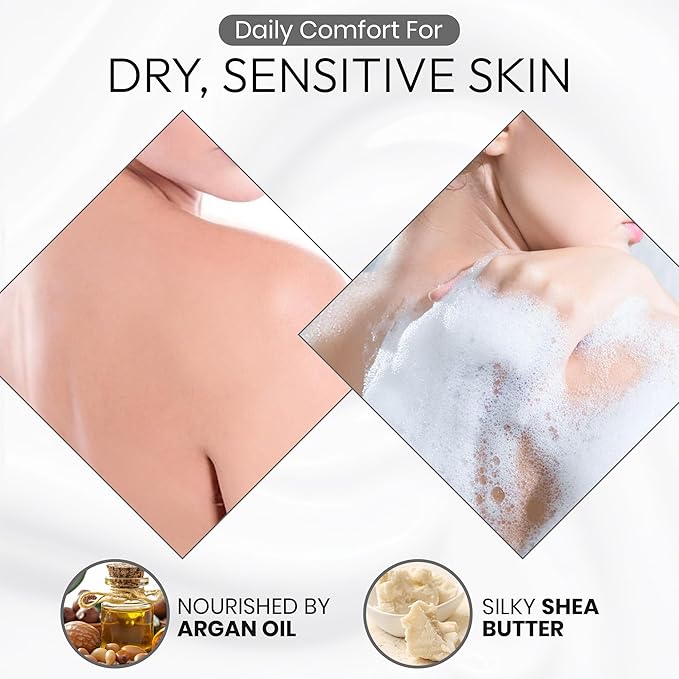 BOTANIST Natural Body Wash for Dry Skin Hydrating Body Wash for Women &amp Sensitive Skin Shower Gel with Shea Butter Sulfate Free Organic Body Wash Made in Japan 16.5Fl Oz ROSE &amp WHITE PEACH 2