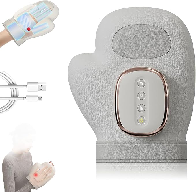 Electric Hands Massagers GloveCordless Hand Massager with Compression &amp HeatingPortable Rechargeable Hand Massagers3 Modes &amp 5 Levels of Intensityfor Arthritis and Carpal Tunnel