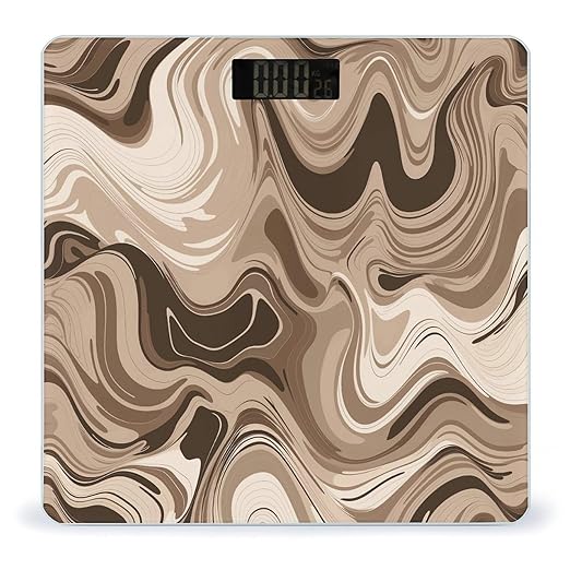 Taupe and White Smart Scale for Body Weight Accurate Bathroom Scale with LED Display Digital Weight Scales Weighing Machine High Precision Scales for Bath Home