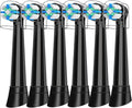 6 Pcs IO Toothbrush Heads with Medium Bristle Compatible with Oral B IO Replacement Heads Compatible with Oral B IO 2/3/4/5/6/7/8/9/10/Deep Clean Series Electric Toothbrushes (Black)