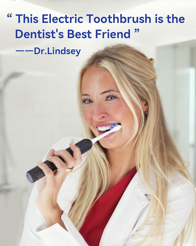 AI Electric Toothbrush w/ 6 Brush Heads Smart Sonic Toothbrush for Adults Kids Teens 150-Day Rechargeable Battery Whitening Real-Time Brushing Map Travel Case (G5S)