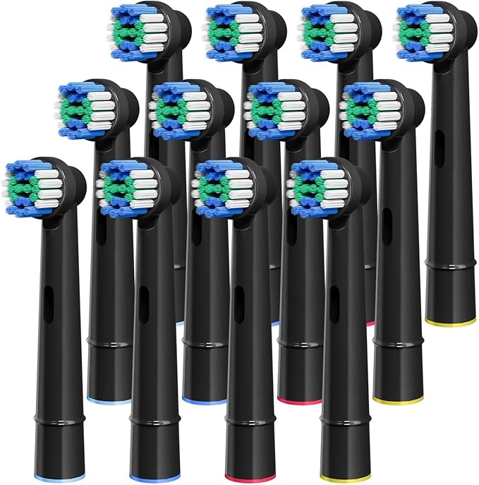 Replacement Toothbrush HeadsCompatible For Oral B Compatible For Braun Electric Toothbrushes Brush Head Refills 1000 1500 3000 7000 7500 8000(White-4 Pcs)
