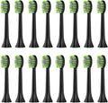 Compatible for Y05 YD05 Electric Toothbrush Heads Replacement Soft Bristles Nozzles(16pcs Black)