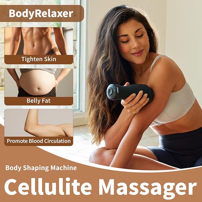 Massage Gun with Extension Handle &amp Cellulite Massager Lymphatic Drainage Massager