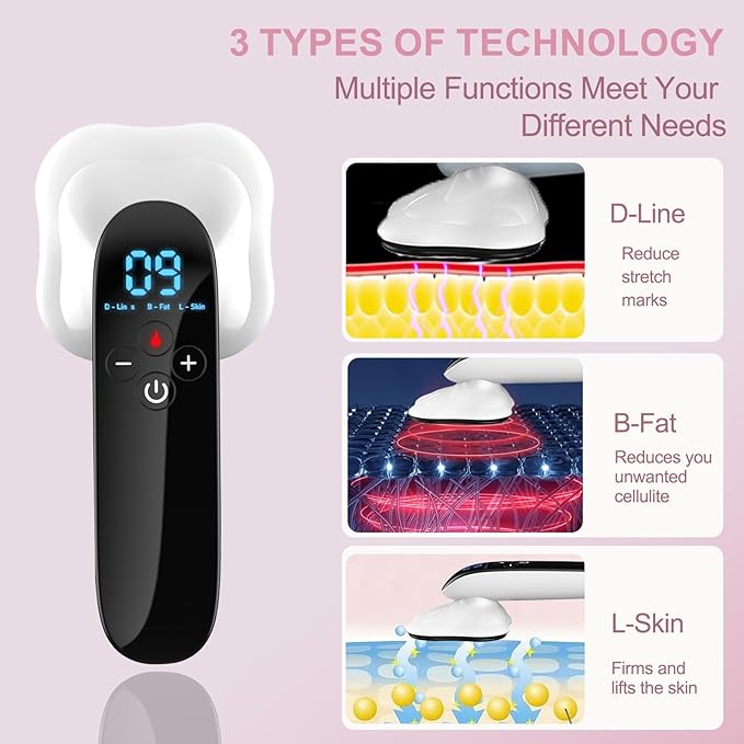 MASIKE Body Sculpting Machine - Professional Handheld Cordless Cellulite Massager - Suitable for Belly Neck Legs Hip Arms Gift for Women