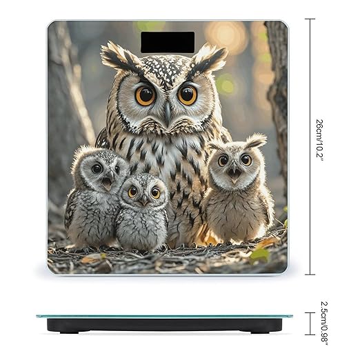 Owl Birds Scale for Body Weight Digital Bathroom Scale Accurate Smart Weight Scales with Large Display Weighing Machine High Precision Scales