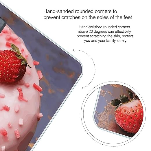 Strawberry Donut Scale for Body Weight Digital Bathroom Scale Accurate Smart Weight Scales with Large Display Weighing Machine High Precision Scales