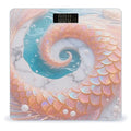 Mermaid Fish Scales Marble Weight Scale Cute Bathroom Scale for Body Highly Accurate Digital Weighing Machine for People Compact LCD Display Scales with Sturdy Toughened Glass Scales