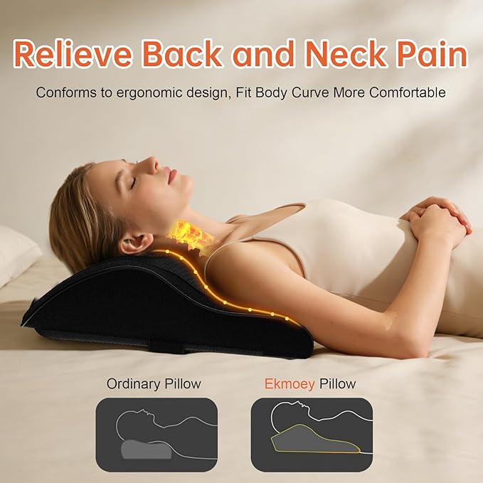 Back Massager with Heat for Pain Deep Tissue 3D Kneading Massage Pillow for Shoulder Back Neck Leg Body Relaxation at Home Office Gifts for Mom Dad Women Men
