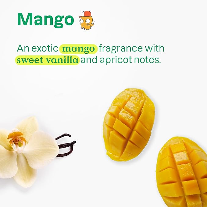 ATTITUDE Shampoo and Body Wash for Kids EWG Verified Hair and Body Cleanser Dermatologically Tested Soap Plant and Mineral Based Bath Products Vegan Mango 16 Fl Oz (Pack of 6)