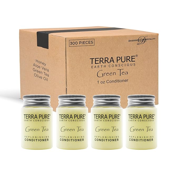 Terra Pure Shampoo Conditioner and Body Wash Travel Size Hotel Amenities 1 oz. (Case of 300)