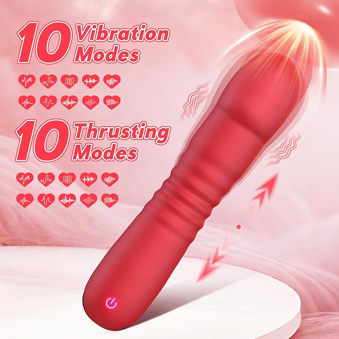 Portable Vibrating Massager -Clitioral Sucker Relaxes Muscles Viboators Toy 7 Modes Couples - for Body and Back Foot Silent Personal for Sports Massage Adult Tools Relaxation 1104Q4 (red)