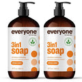 Everyone 3-in-1 Soap Body Wash Bubble Bath Shampoo 32 Ounce (Pack of 2) Citrus and Mint made with Essential Oils for Men and Women