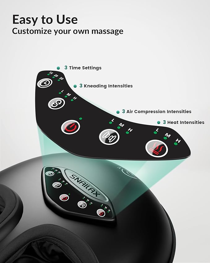 Snailax Shiatsu Back Massage and Shiatsu Foot Massager