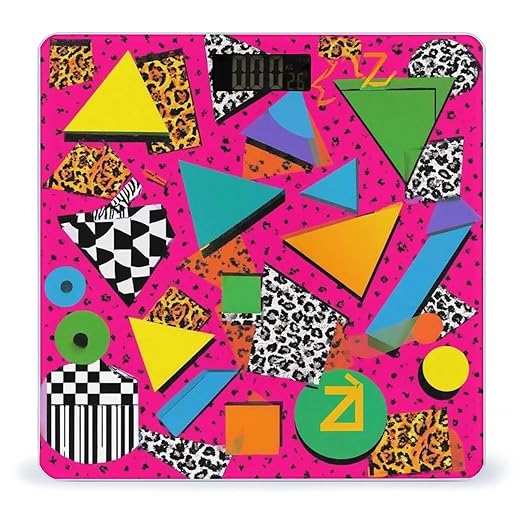Women's Digital Bathroom Weighing Scale Automatic Switch Energy Saving Scale Smart Scale for Body Weight Geometric Checkered Zebra Tiger Leopard Print Hot Pink Vintage Retro 80s 90s