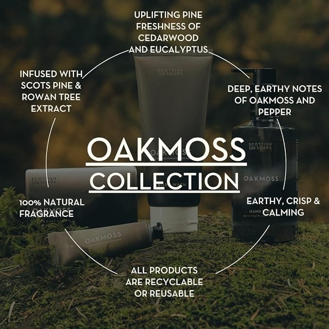 Scottish Fine Soaps Oakmoss Body Wash with Scots Pine Rowan Tree Extract Natural Fragrance 300ml
