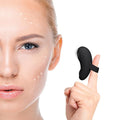 Mini-Ring Handheld Powerful Face &amp Eye Massager Multifunctional Massage Tool Waterproof Portable Eye Jaw Finger and Body Massager Relieves Facial Muscle Fatigue and Pain - Black