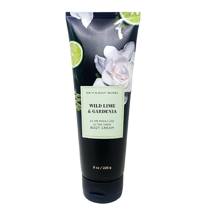 Bath &amp Body Works Wild Lime &amp Gardenia 2 Piece Bundle - Body Cream and Shower gel