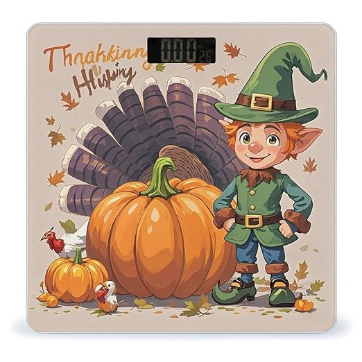 Turkey Day Bathroom Scale Digital Weight Scale Precision 400 Lbs Weighing Scales Large with LCD Backlight Display BMI Measures