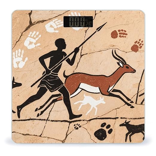Ethnic Tribe Scale for Body Weight Sturdy Tempered Glass Weighing Scales with LCD Display Accurate Digital Bathroom Scale Convenient Body Fat Smart Scales Easy Read