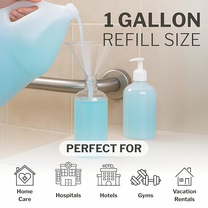 McKesson Body Wash and Shampoo - 1  Gallon Bulk Refill Full Body Wash with Aloe Summer Rain Scent - Sensitive Skin &amp Hair 2‑in‑1