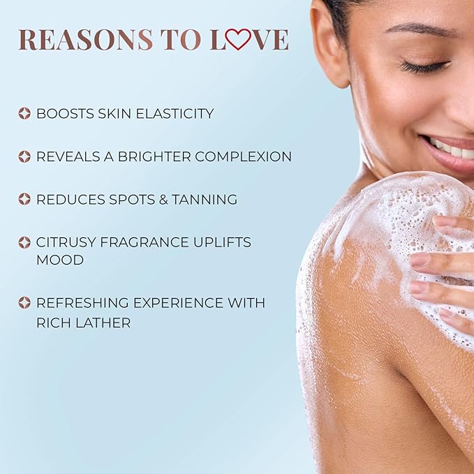 Just Herbs Vitamin C Brightening Body Wash with Lime and Liquorice for Men &amp Women | Hydrates Skin Reduces Hyperpigmentation &amp Maintains pH Level | Suits All Skin Types- 300 ml