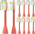 10Pack Toothbrush Replacement HeadsCompatible for PhilipsOne Series Sonicare Rechargeable Toothbrush HY1200/06 BD1003/AZ(Orange Red)