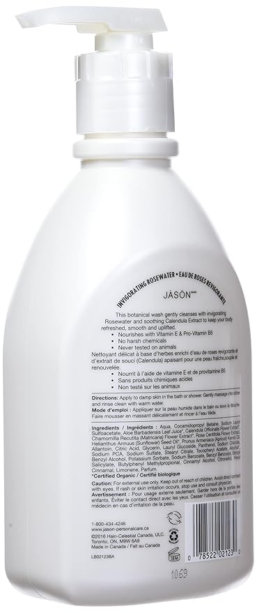Jason Shower Body Wash Rosewater 30 Fl Oz (Pack of 2)