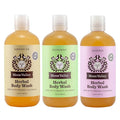 Moon Valley Organics Herbal Body Wash Lavender Peppermint Siberian Fir All Natural Ingredients No Parabens Vegan Moisturizing Essential Oils Variety 3 Pack
