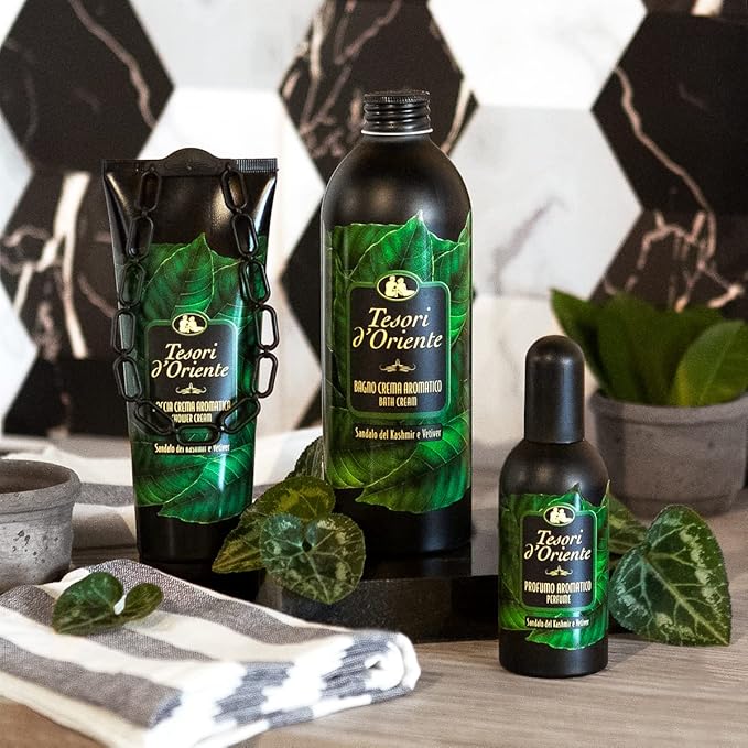 Tesori d'Oriente:Sandalo Del Kashmir E Vetiver Bath Cream with Kashmir Sandalwood and Vetiver [ Italian Import ]