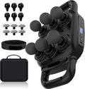 Six Head Massage Gun 50 Intensity Levels &amp 9 Massage Modes Equipped with 3 Different Massage Heads Massage Gun with Adjustable Belt Ideal Gifts for Women Men Mom and Dad