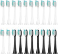 Compatible for 8Pcs Replacement Brush Heads with DiamondClean HX3/HX6/HX9 Series Electric Toothbrush HX6064(12 White 8 Black)