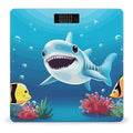 Smiling Shark Scale for Body Weight Anti-Slip Digital Bathroom Scale Sturdy Toughened Glass Weighing Scales High Precision Safe Rounded Corners Smart Scales