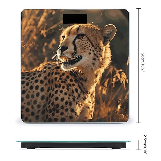 Cheetah Bathroom ScaleHighly Accurate Digital Weighing Machine for People Bright LED Display Weight Scale for The Aldult Home Use