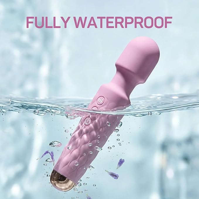 Rechargeable Personal Massager 8-Speed &amp 20-Mode Cordless Handheld Percussion Massager for Neck Back Shoulder Relaxation Quiet Handheld Body Massager with Ergonomic Design(Dark Purple)