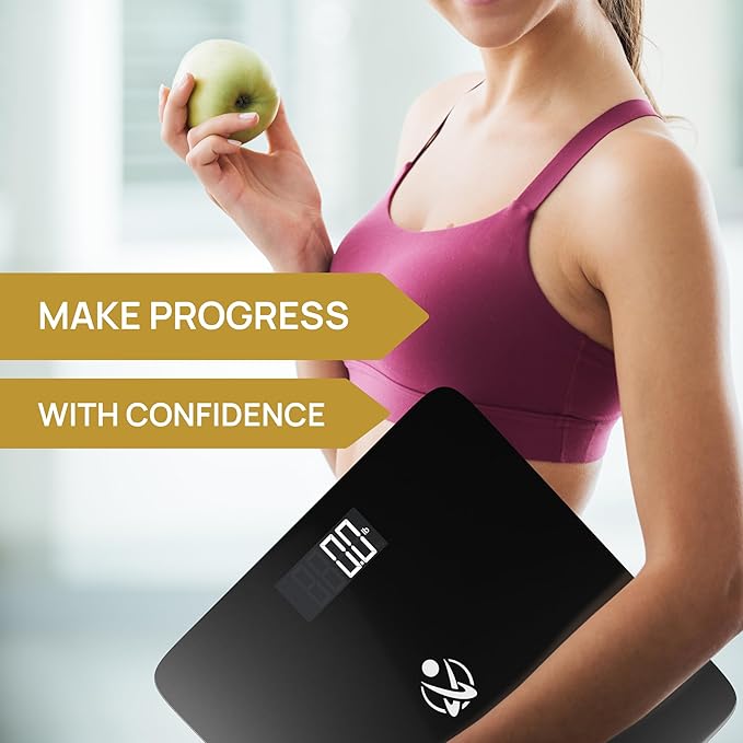 INEVIFIT Bathroom Scale &amp Digital Kitchen Scale Fitness Bundle Complete Body Composition and Nutrition Tracking Solution with Batteries Included