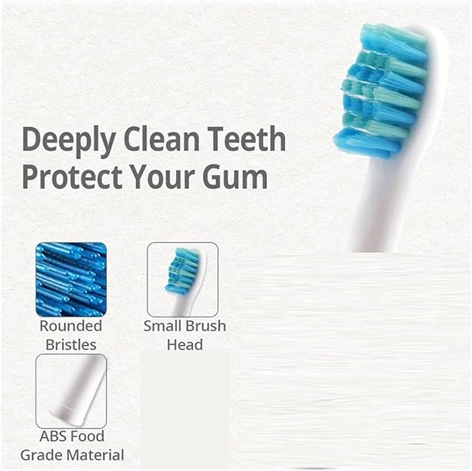 20pcs Electric Replacement Brush Heads Toothbrush Care Set HeadsCompatible for Seago SG910 SG507 SG958 SG515 SG949 SG575(Black Heads)
