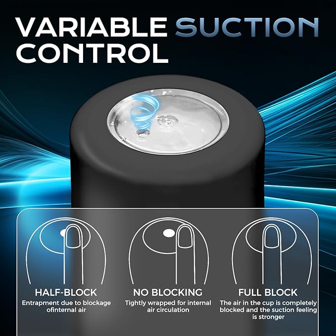 Male Masterburbatar Hands Free with Massager Sucking Modes Automatic Male Masterbuters Silicone Sleeve Pussy Pocket Sleeve Tight Viboators Silent Electric Blowjobob Machine Underwear (Large)