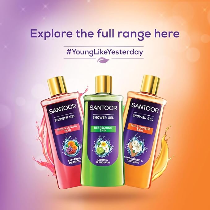 Sa.nt...oor Moisturizing Shower Gel with Sandalwood and Gardenia Fragrance Purple and Orange 250ml