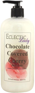 Eclectic Lady Liquid Pearl Body Wash - Chocolate Covered Cherry Scent 3-in-1 Use For Bubble Bath Hand Soap &amp Body Wash Phthalate-Free Chocolate Covered Cherry Fragrance Handcrafted in USA (16 o
