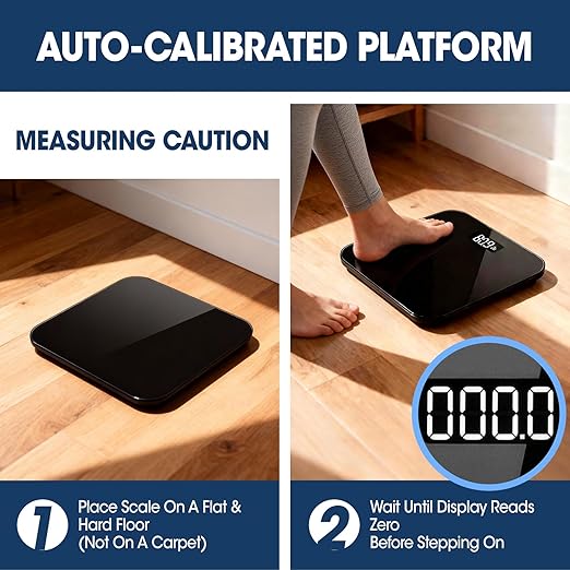 2 Pack Scale for Body Weight Digital Bathroom Scale with Clear LED Display High Precision Measurements 400lb Safe Rounded Corners (Batteries Not Included)