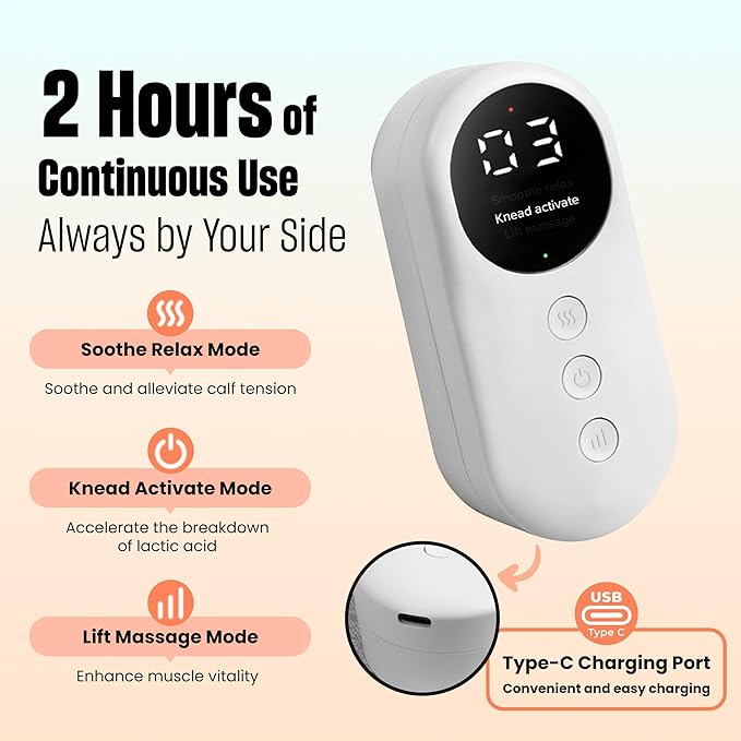 Leg Massager with Heat and Compression Calf Massager for Circulation and Pain with 3 Intensities 3 Modes Restless Legs Syndrome Relief Compress Leg Machine Gifts for Women (Pair) (Light Gray)