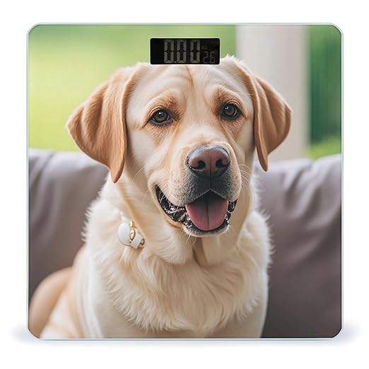 Cute Labrador Dog Smart Scale for Body Weight Accurate Bathroom Scale with LED Display Digital Weight Scales Weighing Machine High Precision Scales for Bath Home